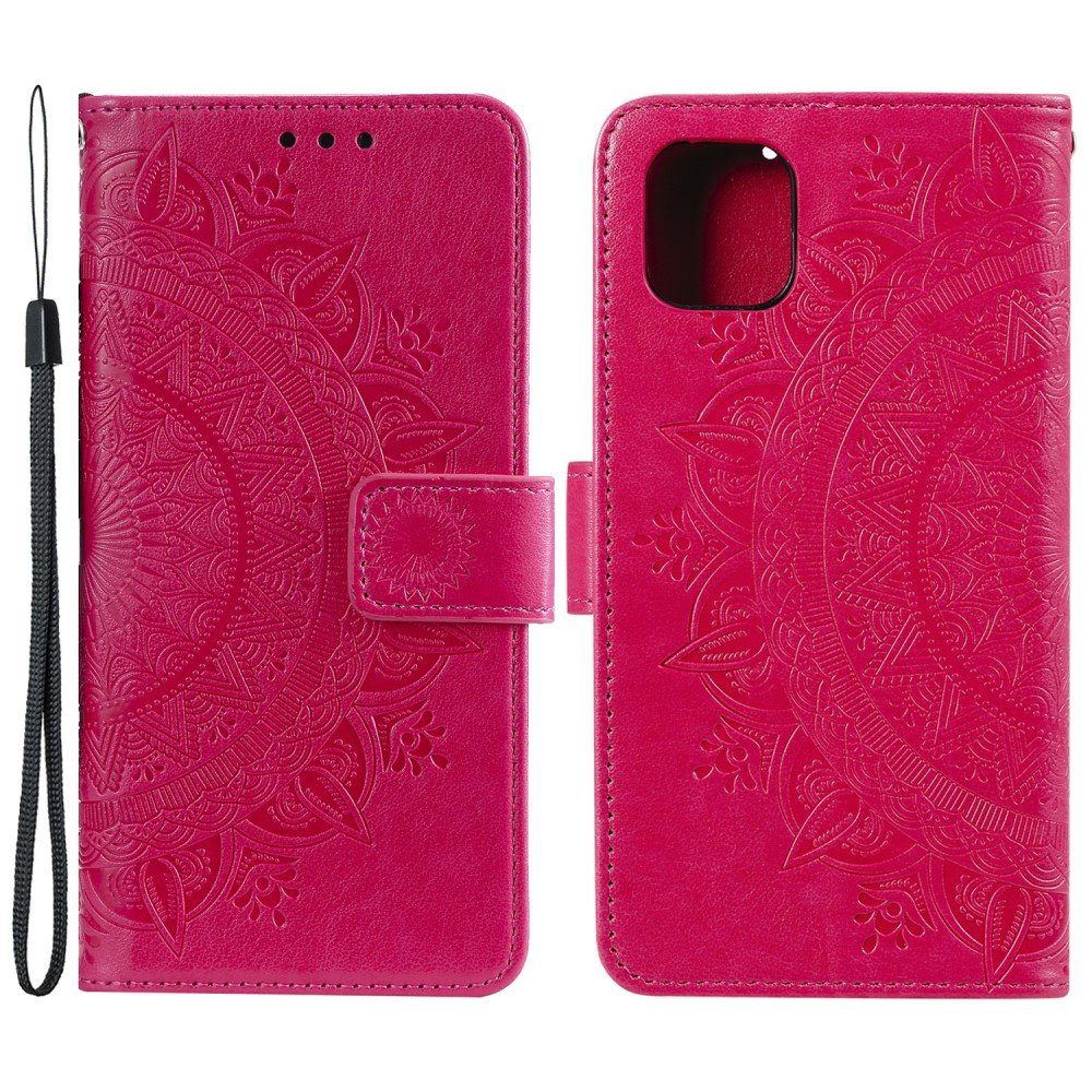 CoverKingz Handyhülle Hülle für Apple iPhone 13 Handyhülle Flip Case Cover Schutzhülle 15,2 cm (6 Zoll), Klapphülle Schutzhülle mit Kartenfach Schutztasche Motiv Mandala