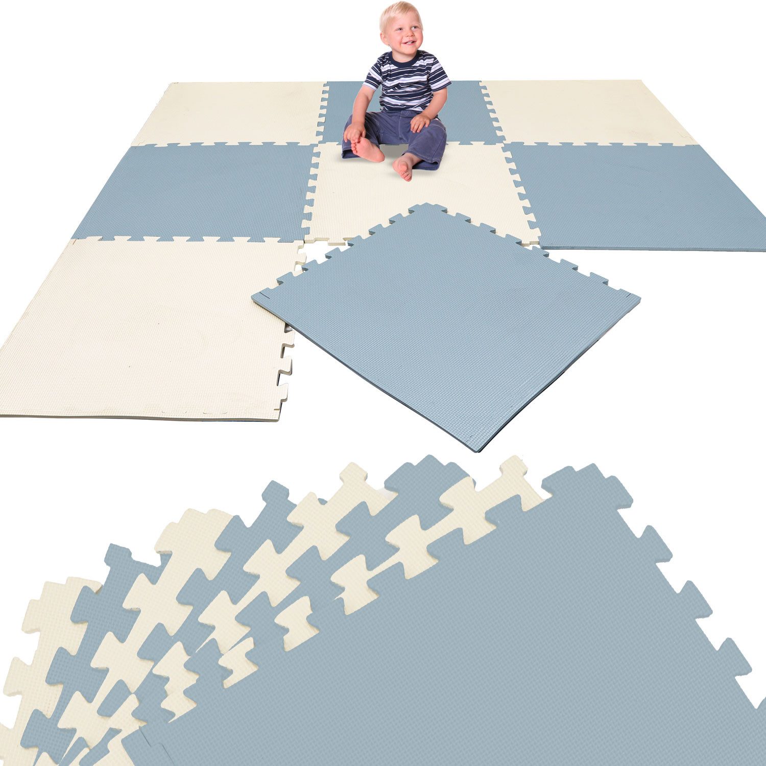 Puzzlematte für Kinder 8 Teile Spielmatte 50 x 50cm Krabbelmatte fürs Kinderzimmer