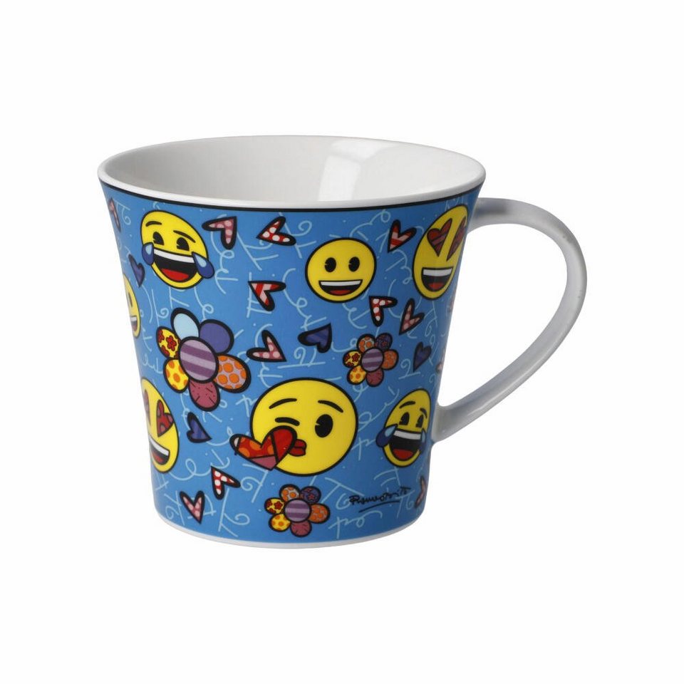 Goebel Becher Coffee-/Tea Mug Britto - Always Happy, Fine Bone China, Aus  angenehm leichtem Fine Bone China