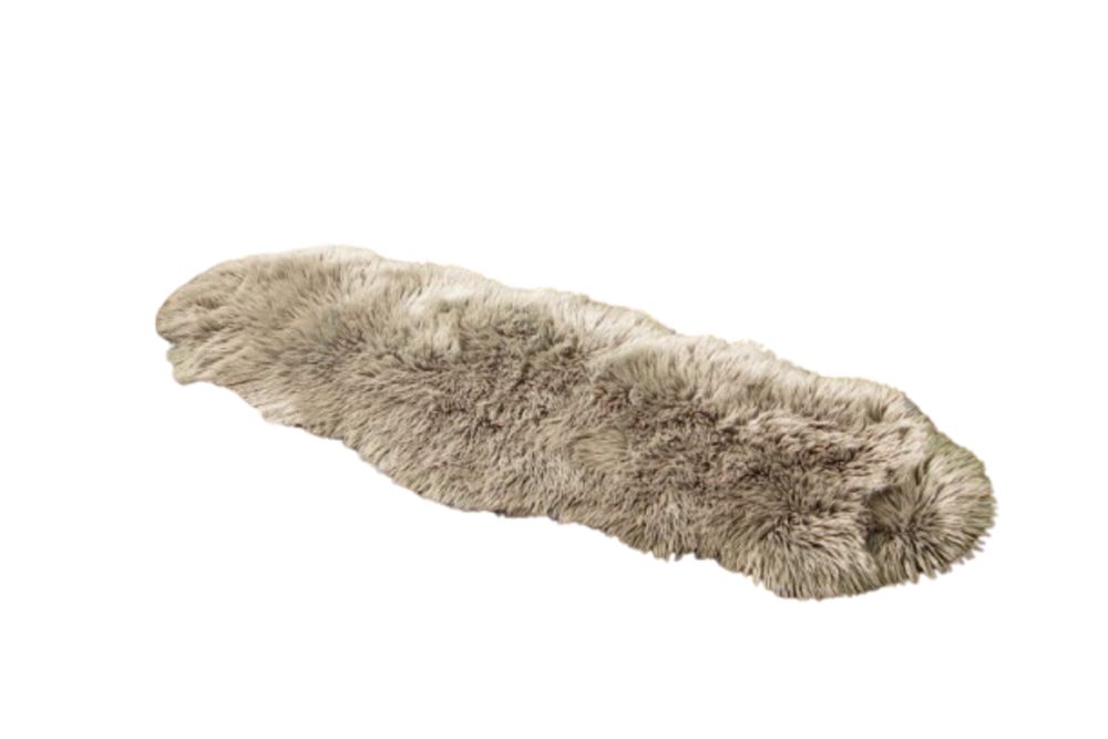 Home-trends24.de Fellteppich Kunstfell Fell Braun Teppich Läufer Bodenmatte Bodenläufer 60 x 180