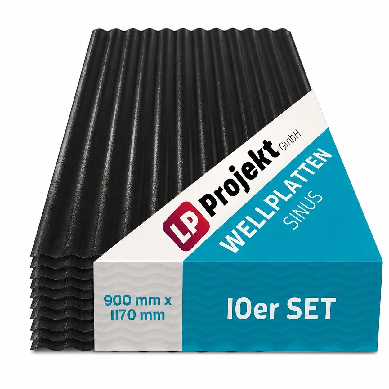 LP projekt Wellplatte Dach Kunststoff – Wetterfest & Langlebig für Überdachung, 1,2 mm, 10,53 m², (10-St., Einzelplatte oder 1er-/5er-/10er-Set), 90x117 cm Welldachplatten Transparent – Ideal für Carport & Garten