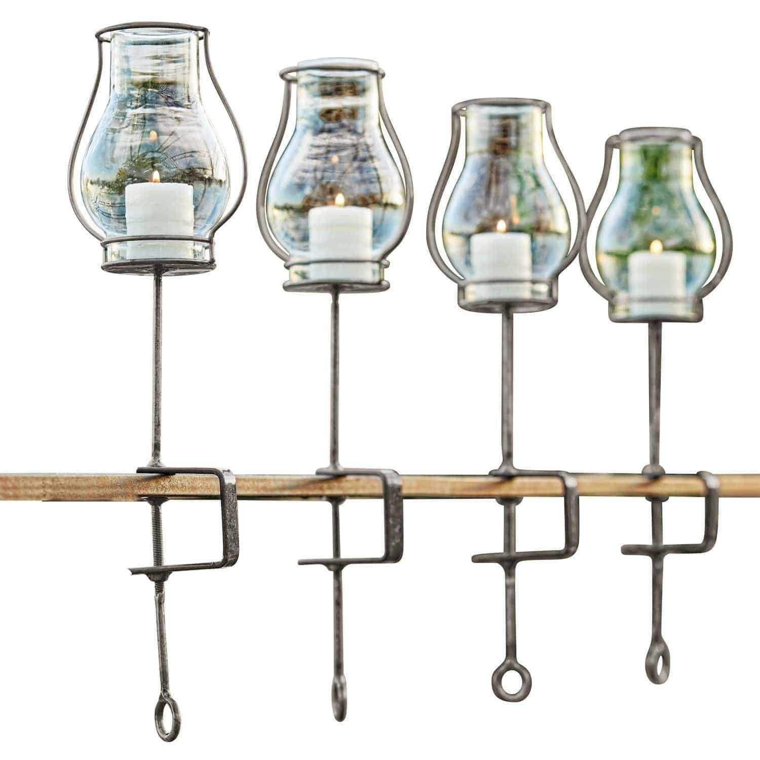 Mirabeau Windlicht Windlicht 4er Set Calindra klar/silber (4er Set, 4er Set)