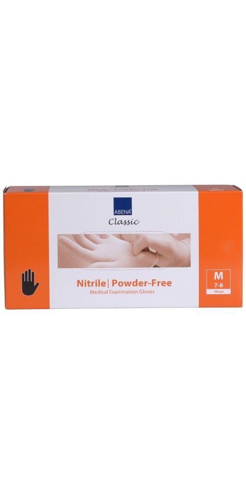 ABENA GmbH Einweghandschuhe Abena Nitril-Handschuhe Puderfrei Größe M schwarz 100 Stück
