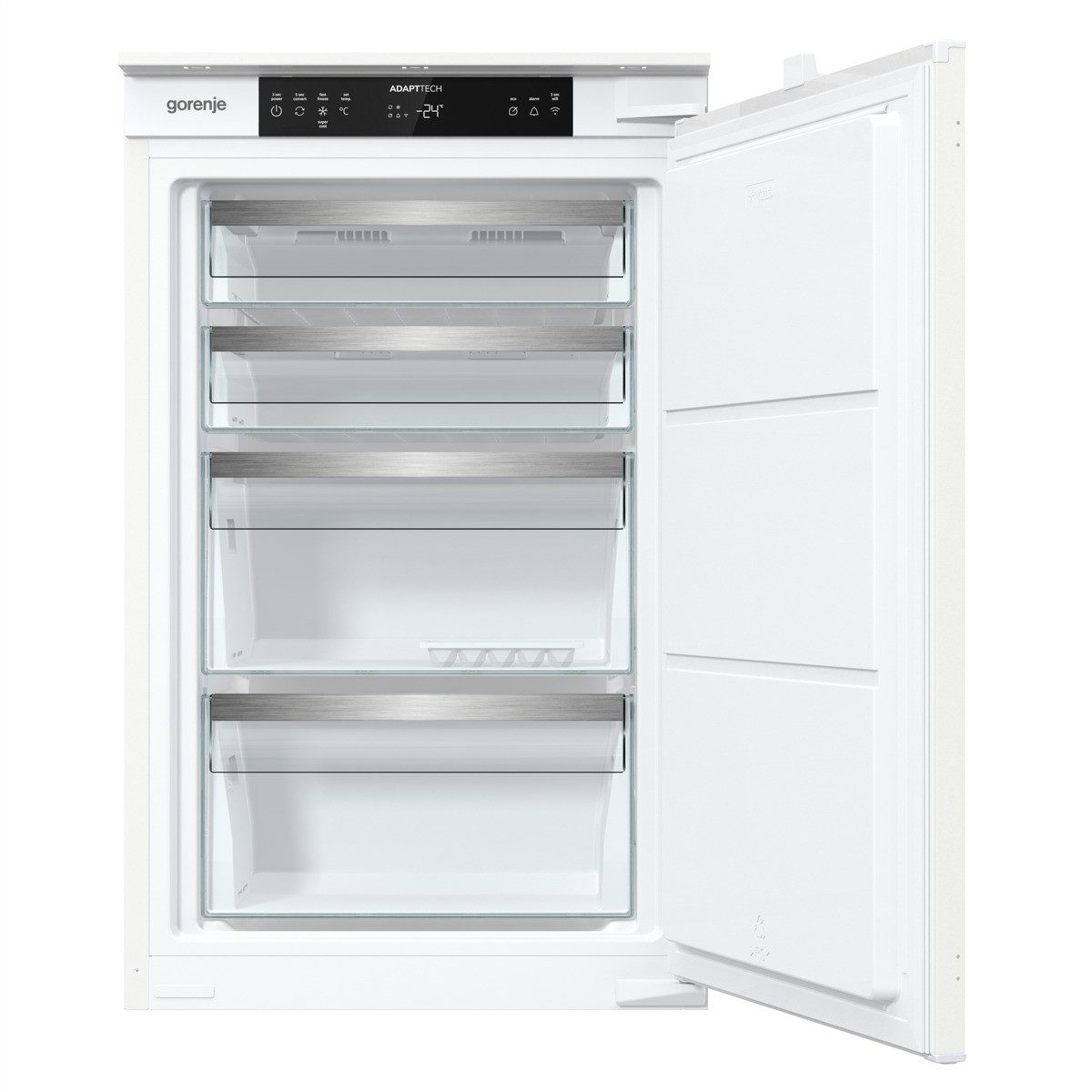 GORENJE Einbaugefrierschrank FNCI508E61EWF, 87,5 cm hoch, 54 cm breit, Einbaugefrierschrank, 88cm Nische, Schlepptür, Display, Wifi, NoFrost