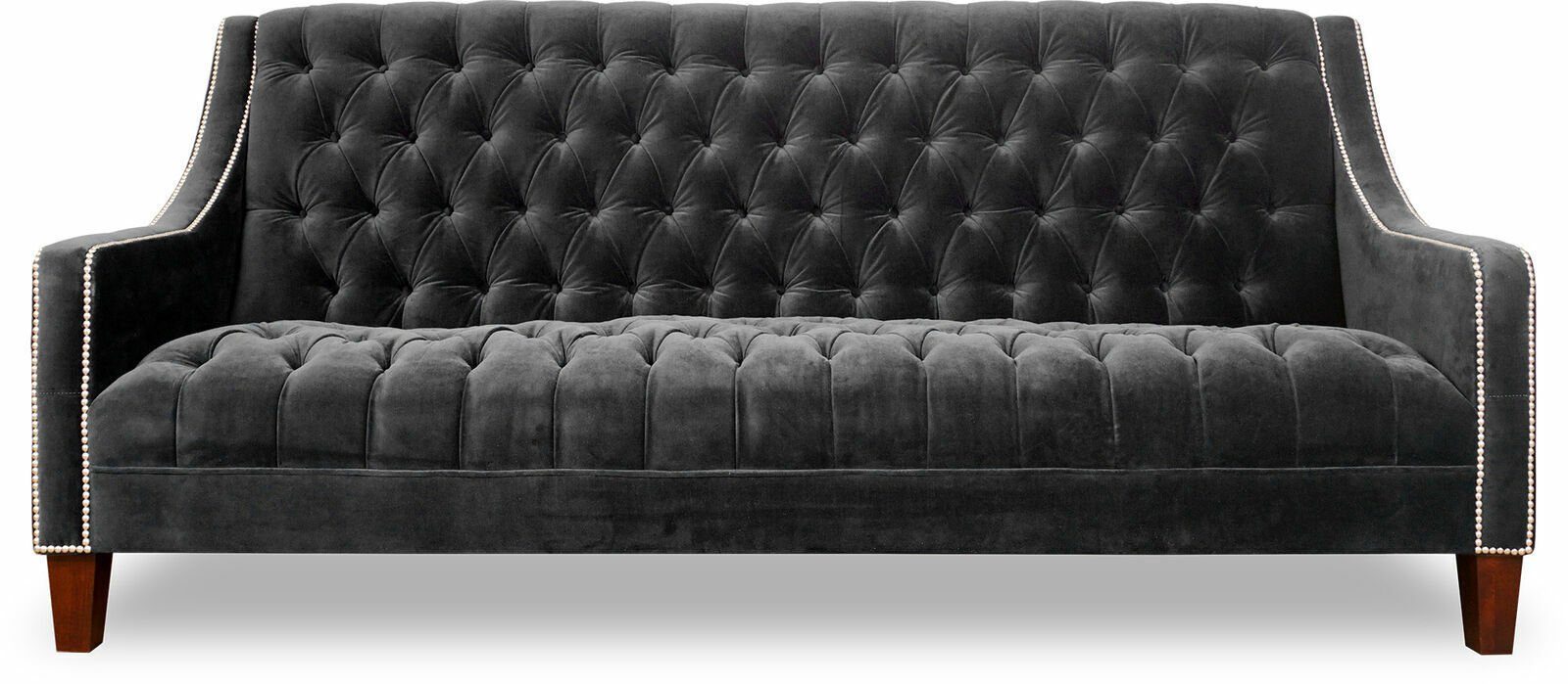 JVmoebel 3-Sitzer Design grau Sofa 3 Sitzer Chesterfield Stoff Couch Polster Sofas, Made in Europe
