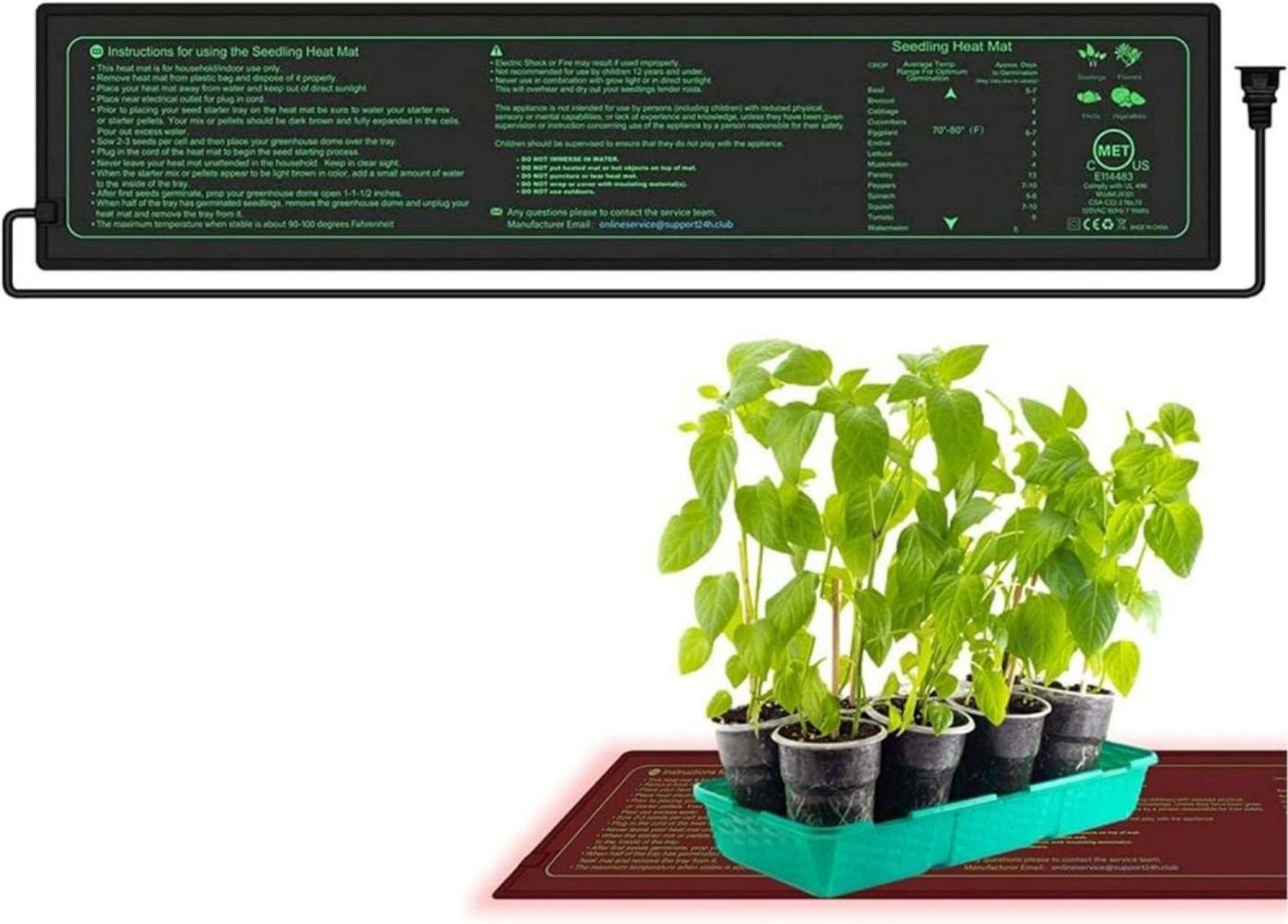 Heizmatte Sämlinge für Wärmematte Pflanzen Gewächshaus JOYOLEDER Germination Wärmer Pflanzen Matte, Heizmatten - Bett Reptil