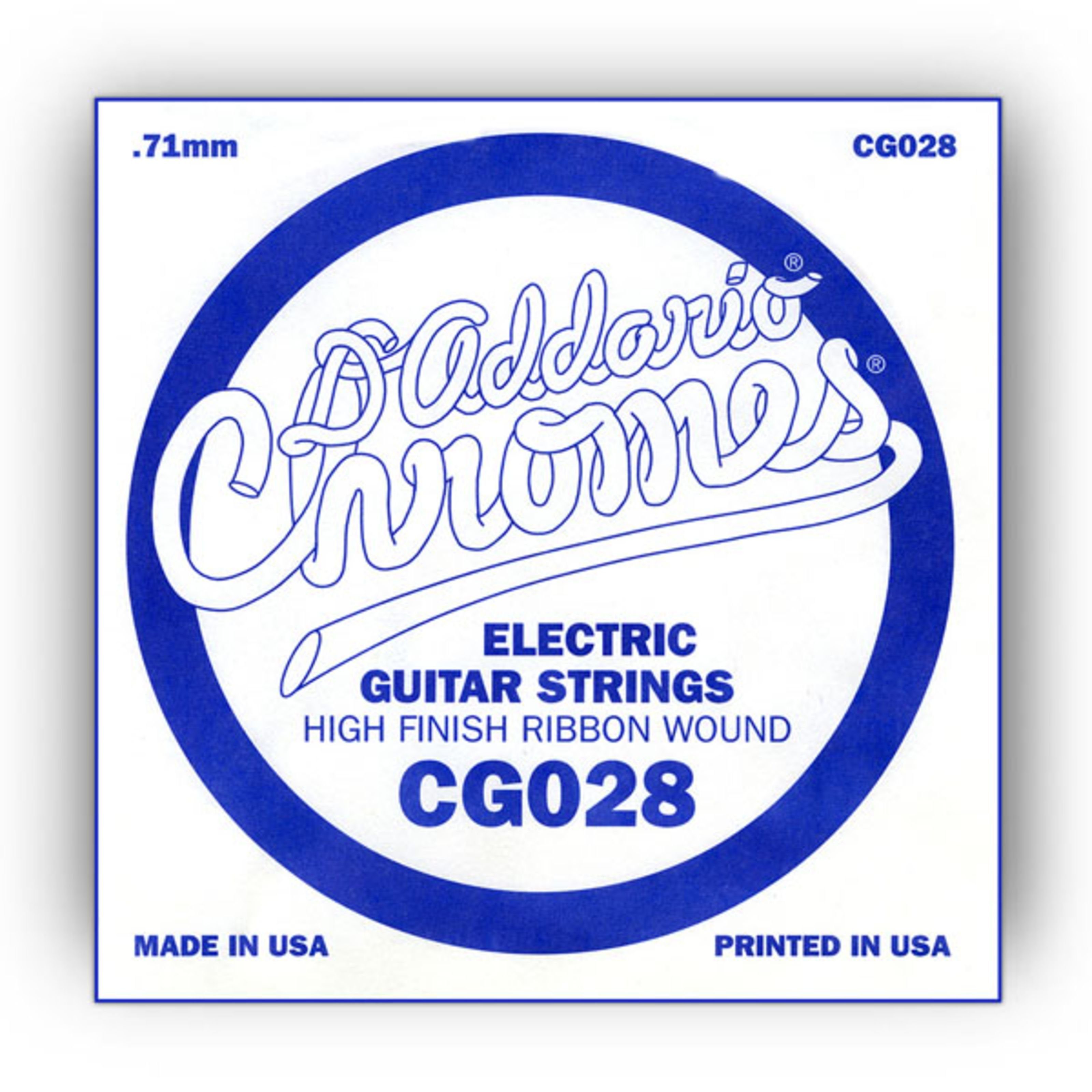 Daddario Spielzeug-Musikinstrument, CG028 Flat Wound - Einzelsaite Gitarren Einzelsaite für