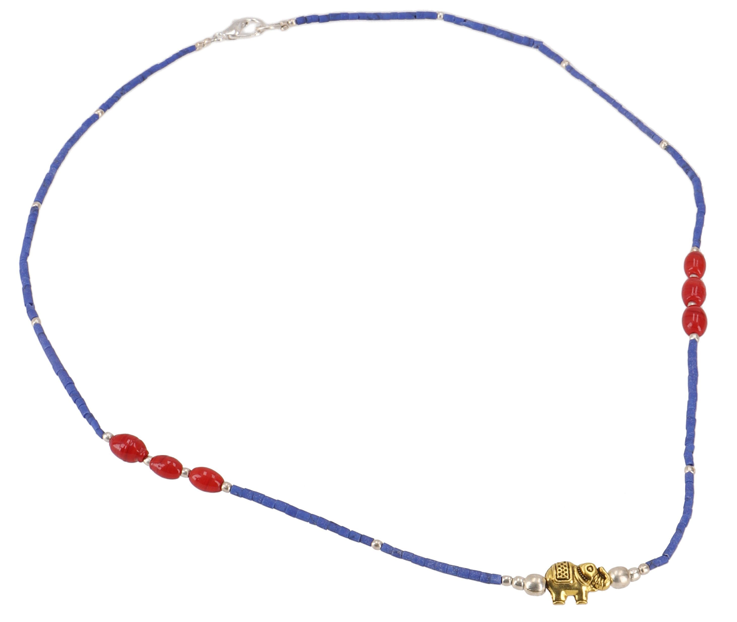 Guru-Shop Perlenkette Zierliche Halskette mit Halbedelsteinen günstig online kaufen