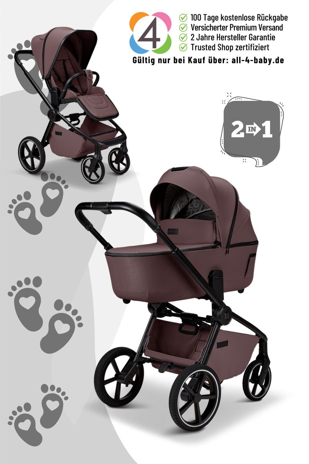 Moon Kombi-Kinderwagen Resea 2.0 Kombikinderwagen