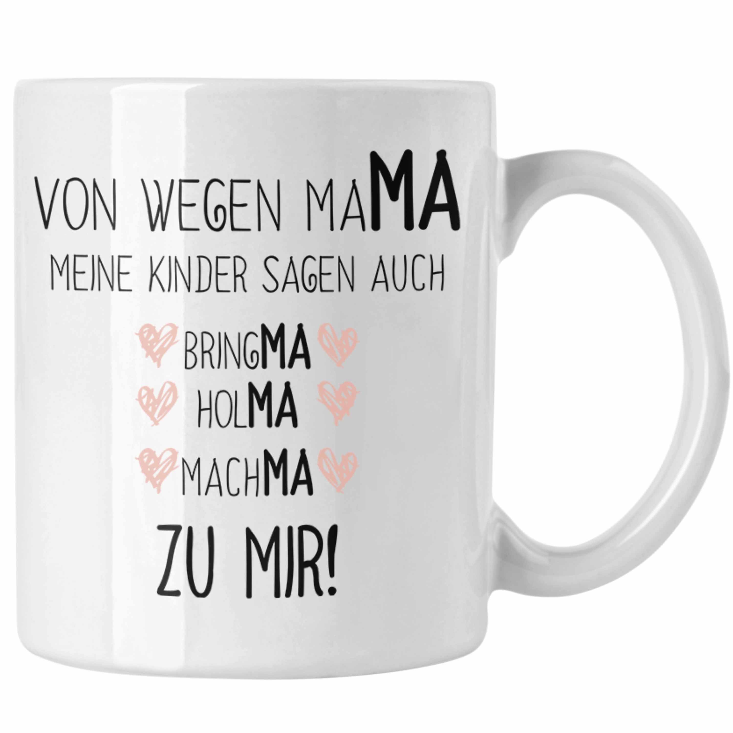 Geschenk Tasse von Trendation Muttertag - Trendation Spruch Mama Tochter mit Kaffeetasse Tasse Mutter Sohn Weiss