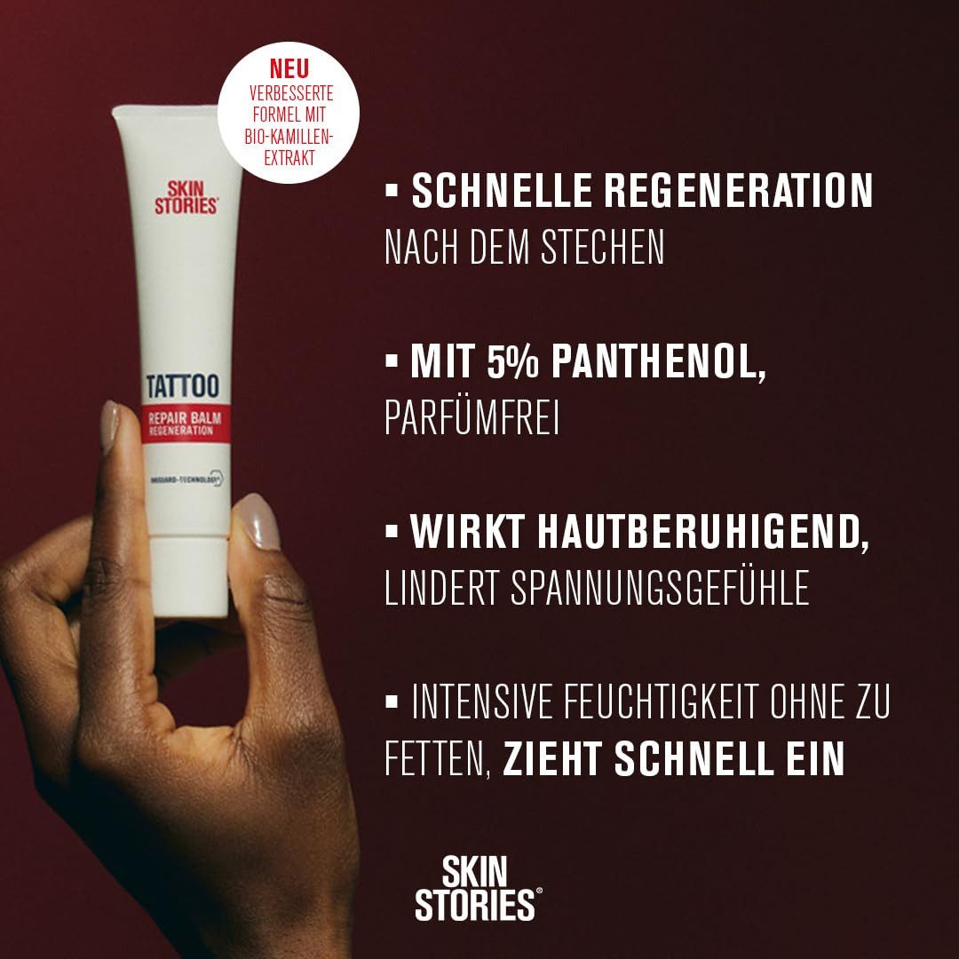 SKIN STORIES Körperlotion Repair Balm (40 ml), beruhigende Tattoo Pflege, 1-tlg.