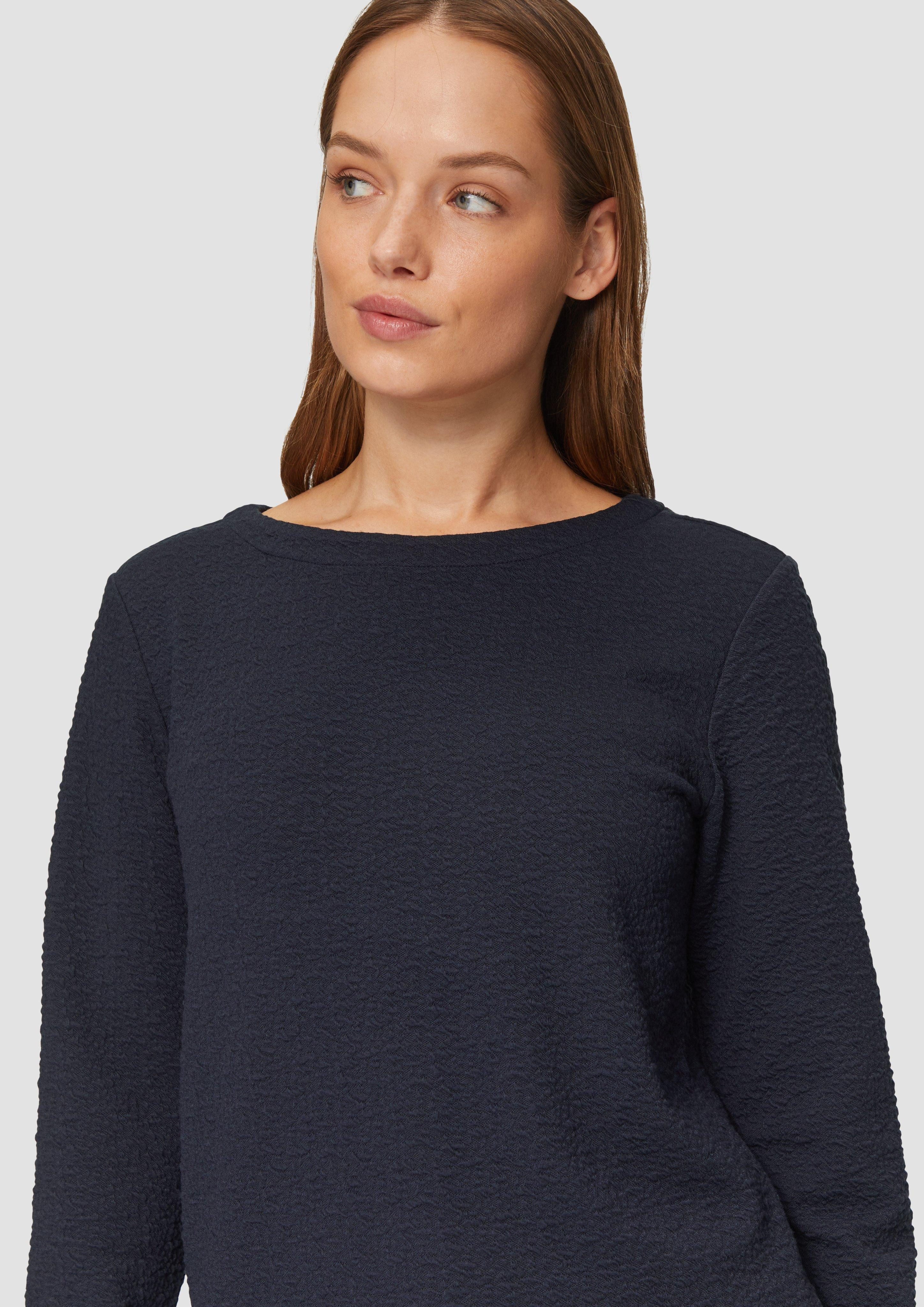 s.Oliver Longsweatshirt mit Crinkle Optik günstig online kaufen