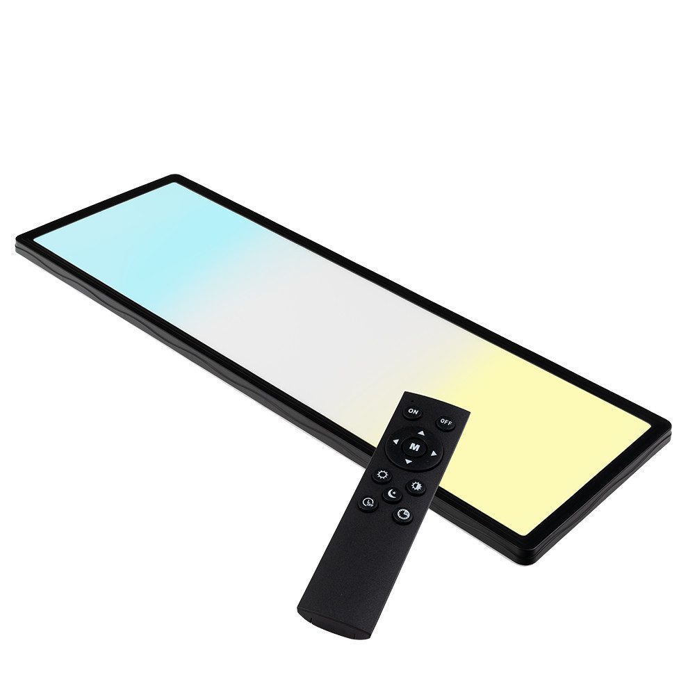 LUXULA Aufbauleuchte LUXULA LED Aufbauleuchte 24 W CCT einstellbar Schwarz, Farbwechsler