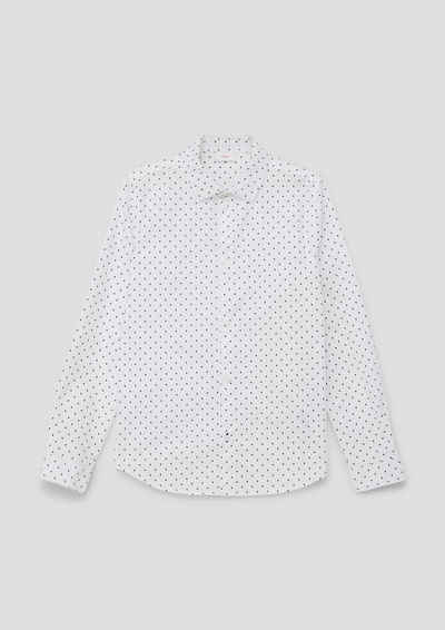s.Oliver Langarmhemd Hemd aus Baumwollstretch