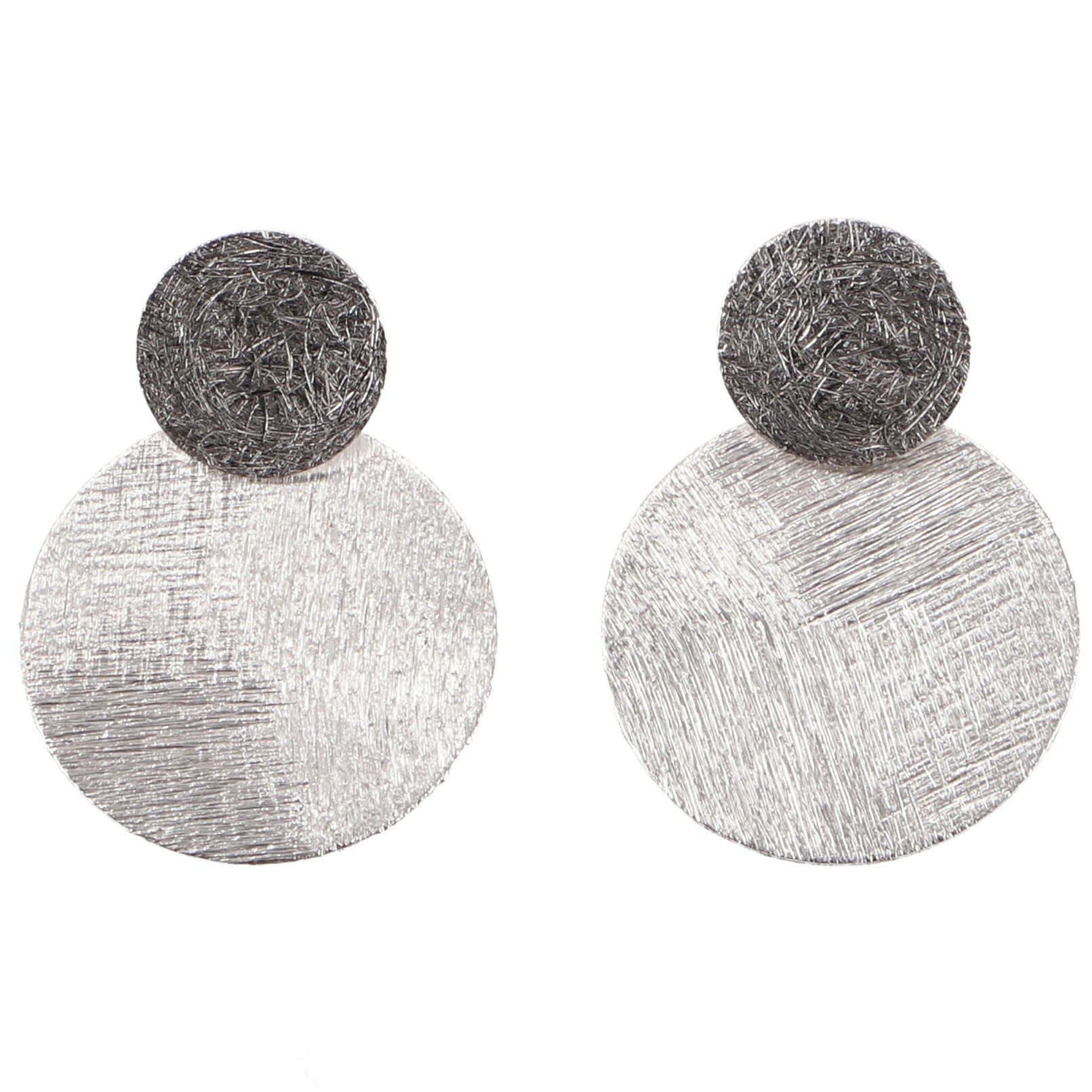 Guru-Shop Paar Ohrhänger Gebürstete Ethno Silberohrringe, Ohrstecker -.. günstig online kaufen