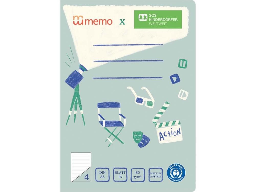 memo Schulheft memo x SOS-Kinderdörfer weltweit Schulheft DIN A5