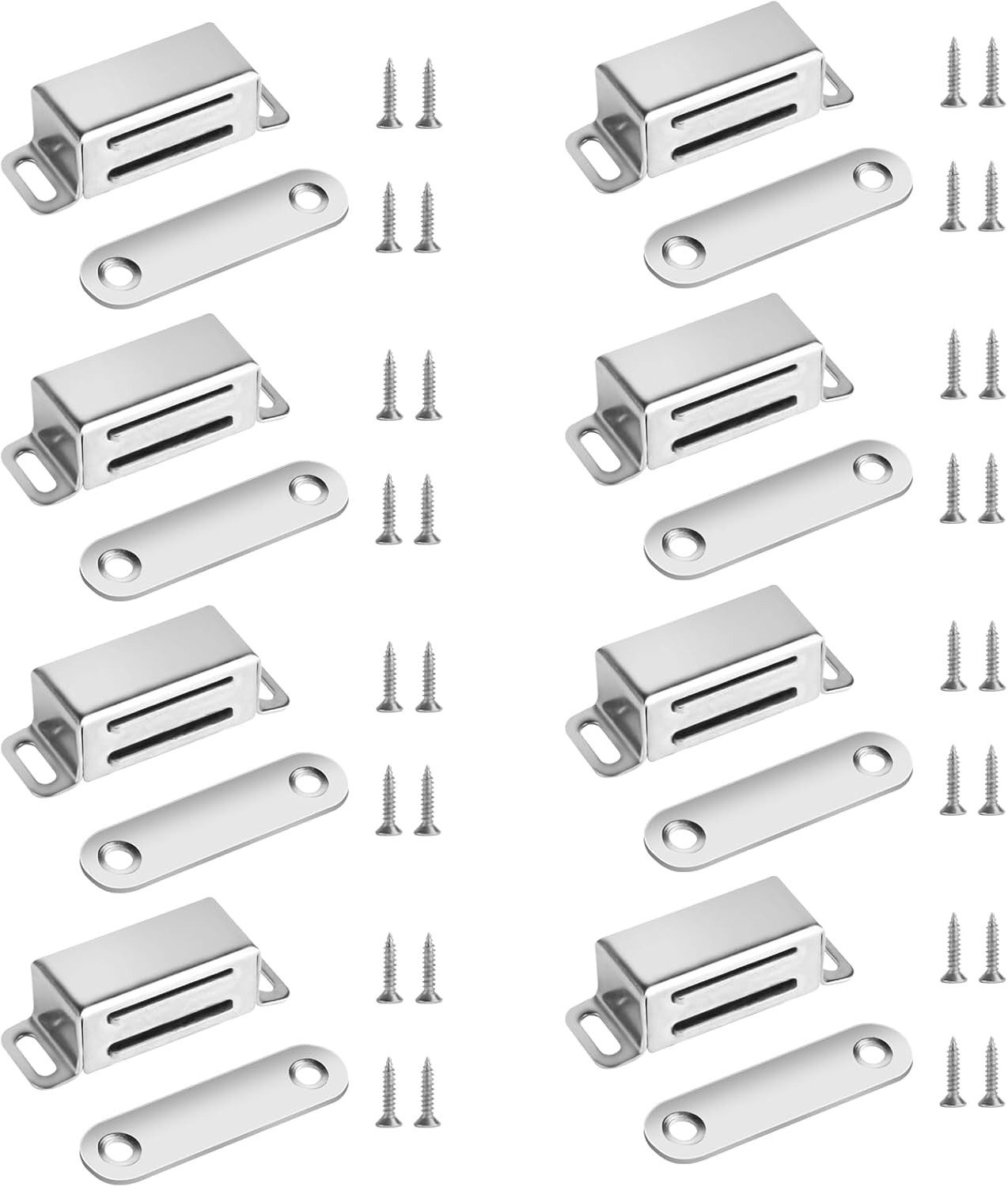 FELIXLEO Magnethalter Türmagnete Stark Magnetverschluss Schrankmagnete mit Schrauben (8-St)