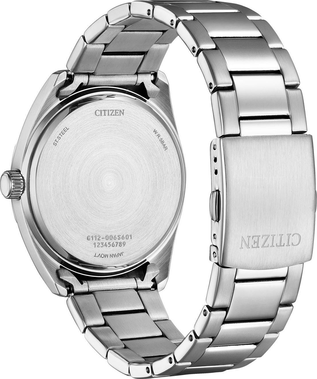 Citizen Quarzuhr BI5110-54X, Armbanduhr, Damenuhr, Herrenuhr, Edelstahlarmband, analog, Tag