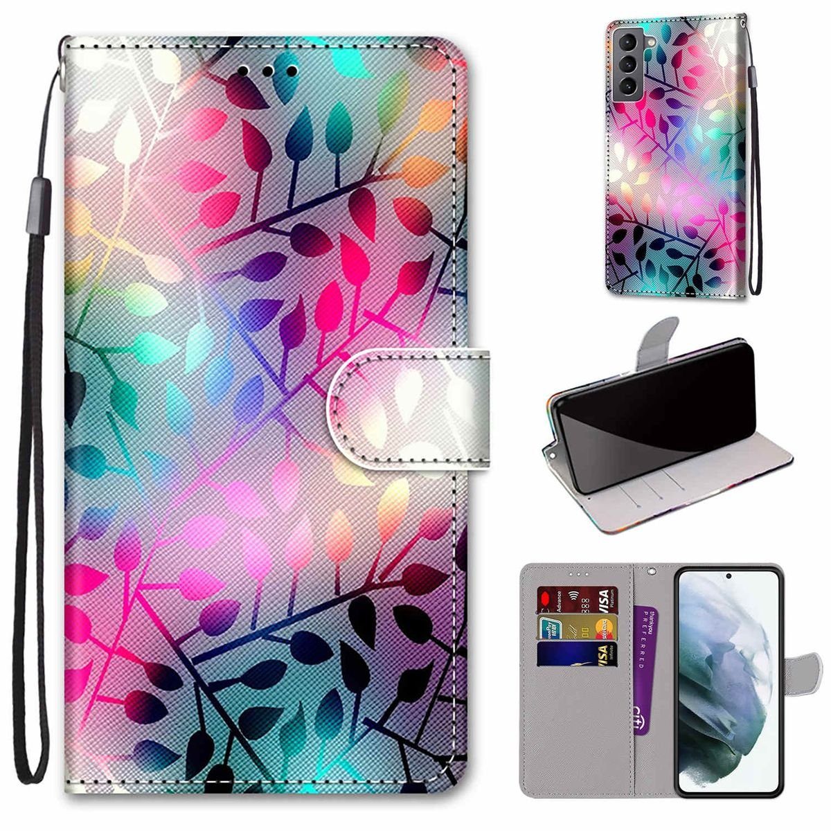 König Design Handyhülle Samsung Galaxy S22 5G, Schutzhülle Schutztasche Case Cover Etuis Wallet Klapptasche Bookstyle