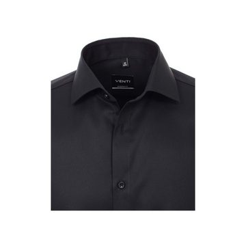 VENTI Langarmhemd schwarz regular fit (1-tlg)