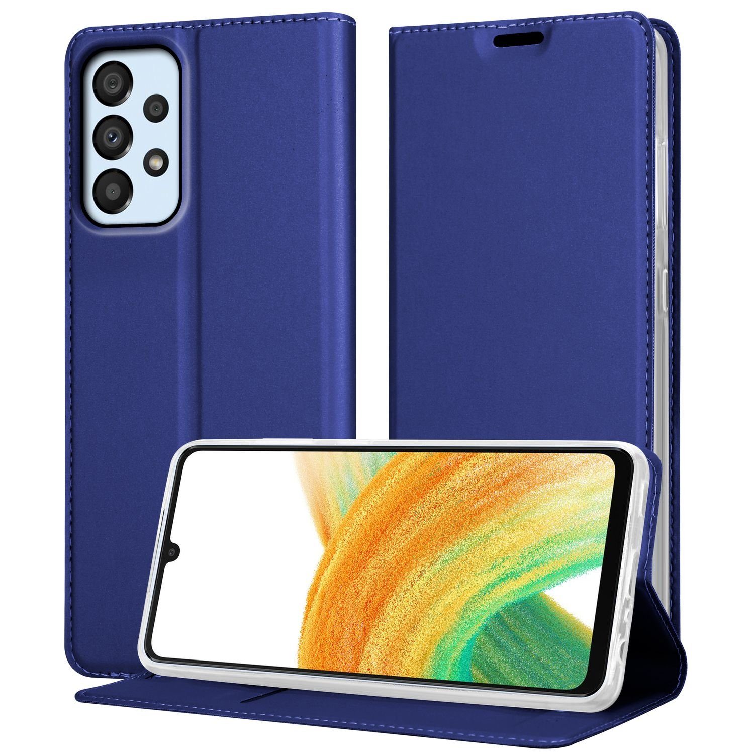 Cadorabo Handyhülle für Samsung Galaxy A33 5G Hülle Samsung Galaxy A33 5G, Schutzhülle Hülle mit Standfunktion, Magnetverschluss und Kartenfach
