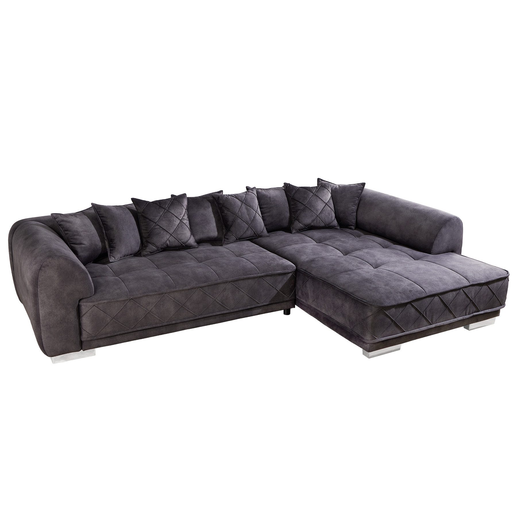 riess-ambiente Ecksofa DECADENCIA 320cm dunkelgrau · günstig online kaufen