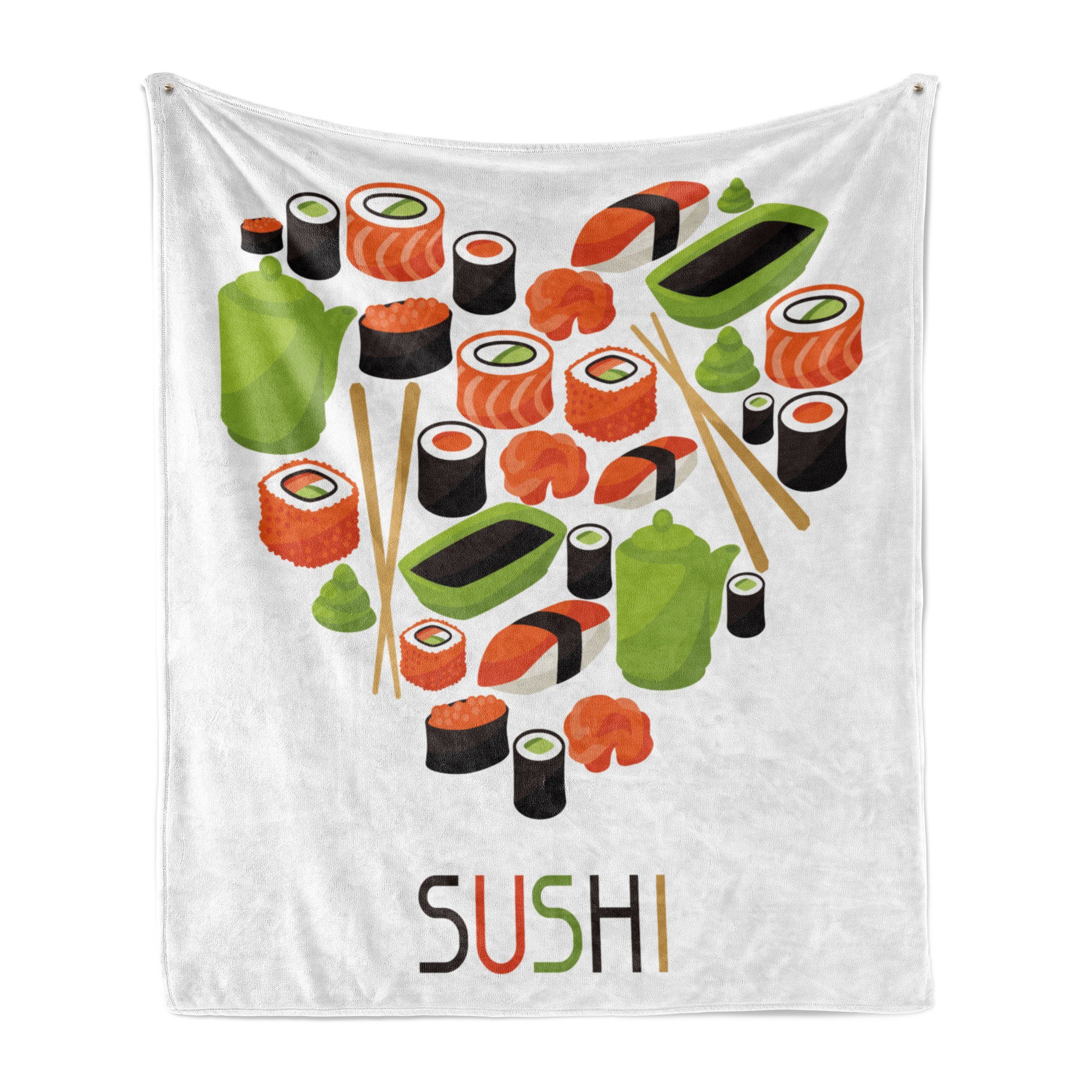 Außenbereich, Abakuhaus, Wohndecke Rolls Sauce und Plüsch Gemütlicher Teekanne Herz-Formular Sushi den Innen- für