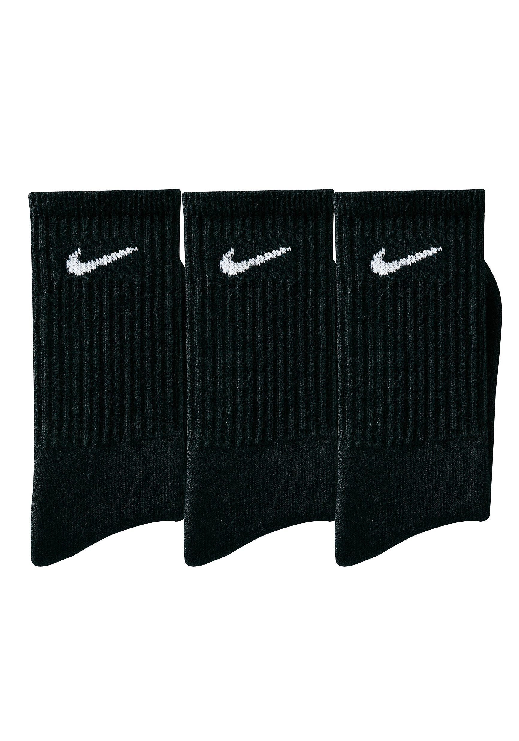 Nike Frottee mit 3x (3-Paar) Sportsocken schwarz