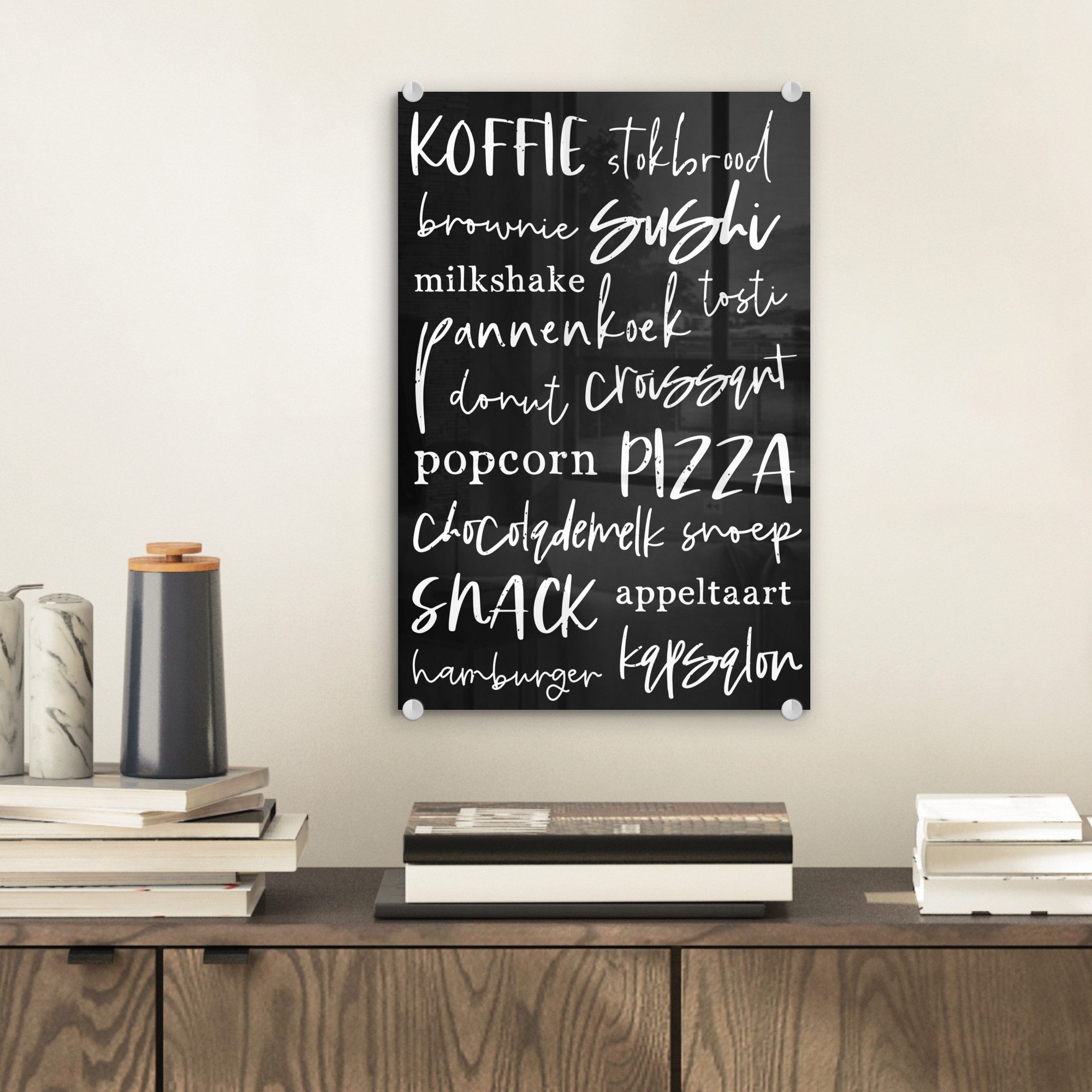 MuchoWow Acrylglasbild Essen - Speisekarte - günstig online kaufen