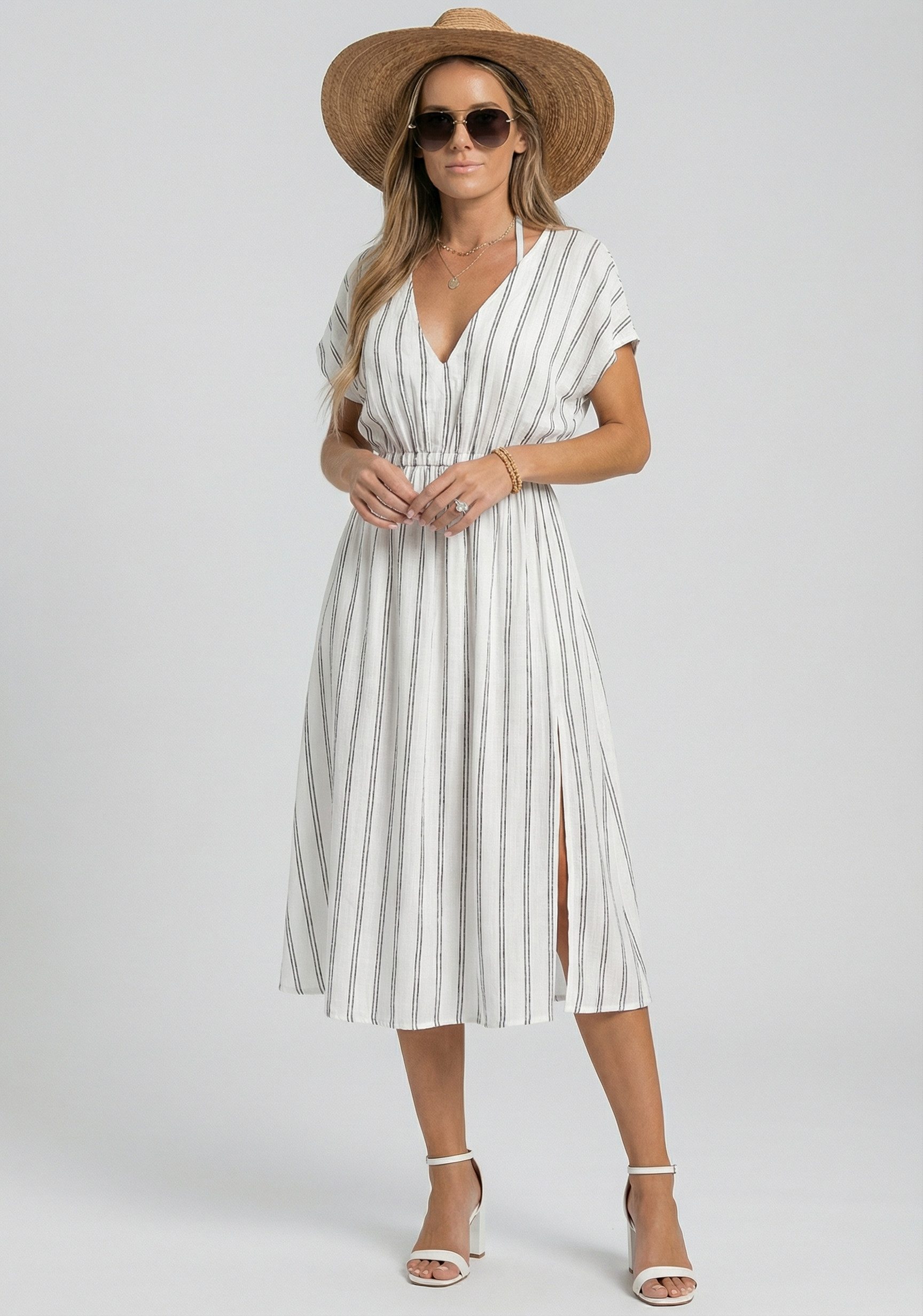 Cupshe Strandkleid Midi-Kleid mit Seitenschlitz günstig online kaufen