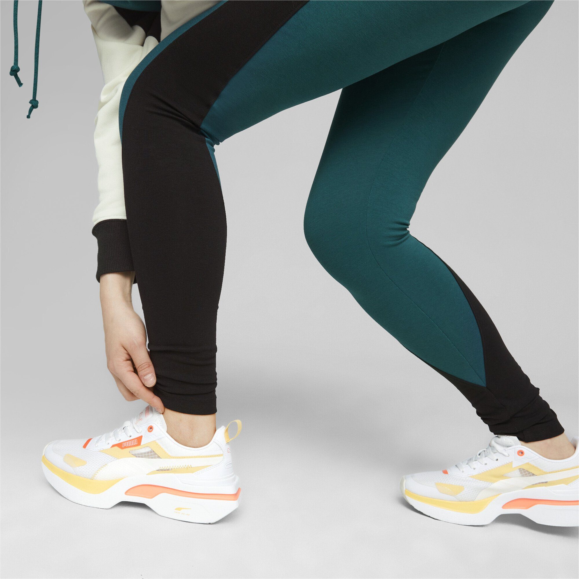 Classics PUMA Leggings Block Damen Malachite Black Green Leggings