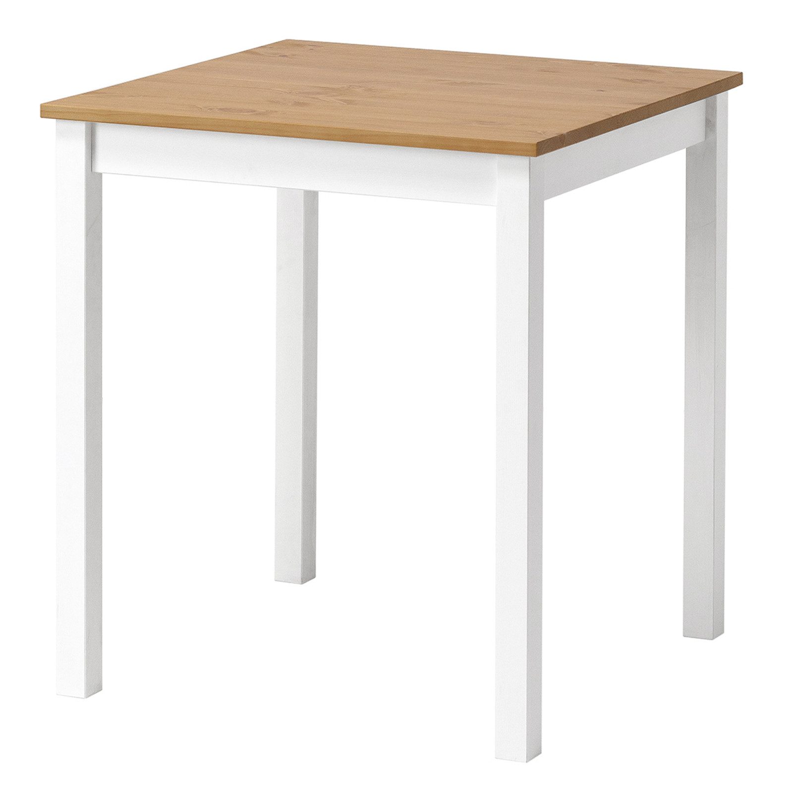 hagge home Esstisch, Küchentisch klein Kiefernholz massiv 68 x 68 x 75 cm W günstig online kaufen