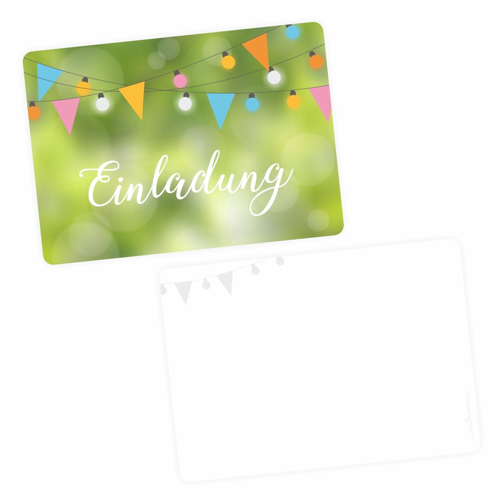 nikima Einladungskarten 10 Einladungskarten Grillparty Gartenparty inkl. 10 Briefumschlägen