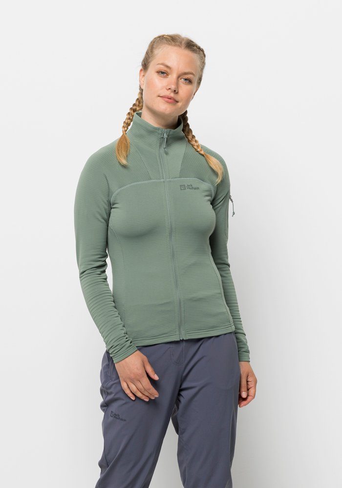 Jack Wolfskin Fleecejacke PRELIGHT FZ W picnic-green | Übergangsjacken