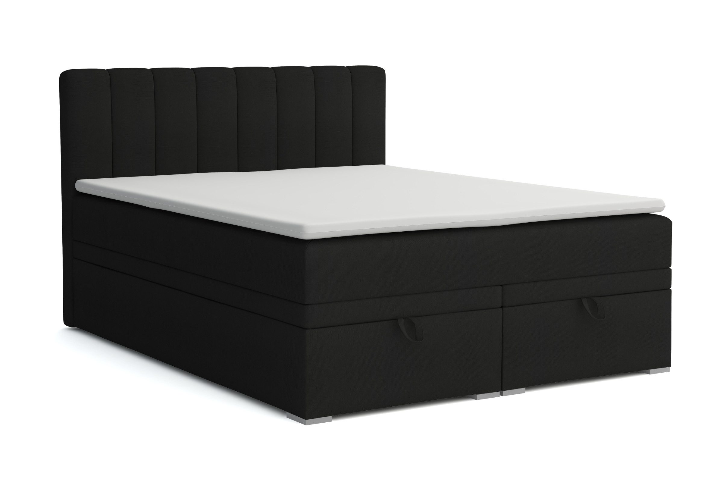 Boxspringbett DAVID Boxbett Polsterbett Komplettbett Bett mit einer Matratze H4