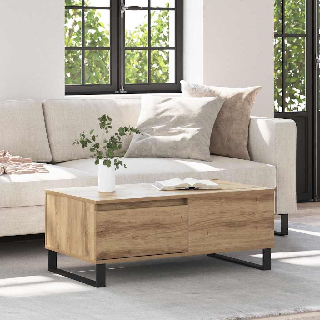 vidaXL Couchtisch Couchtisch Artisan-Eiche 90 x 50 x 36,5 cm Holzwerkstoff (1-St)