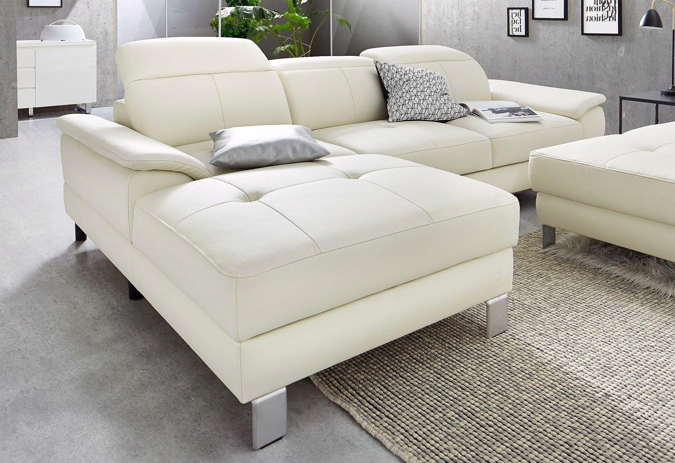exxpo - sofa fashion Ecksofa Mantua 2, inkl. Kopf- bzw. Rückenverstellung, bequem, L-Form, wahlweise mit Bettfunktion und Bettkasten, tolle Verarbeitungsdetails