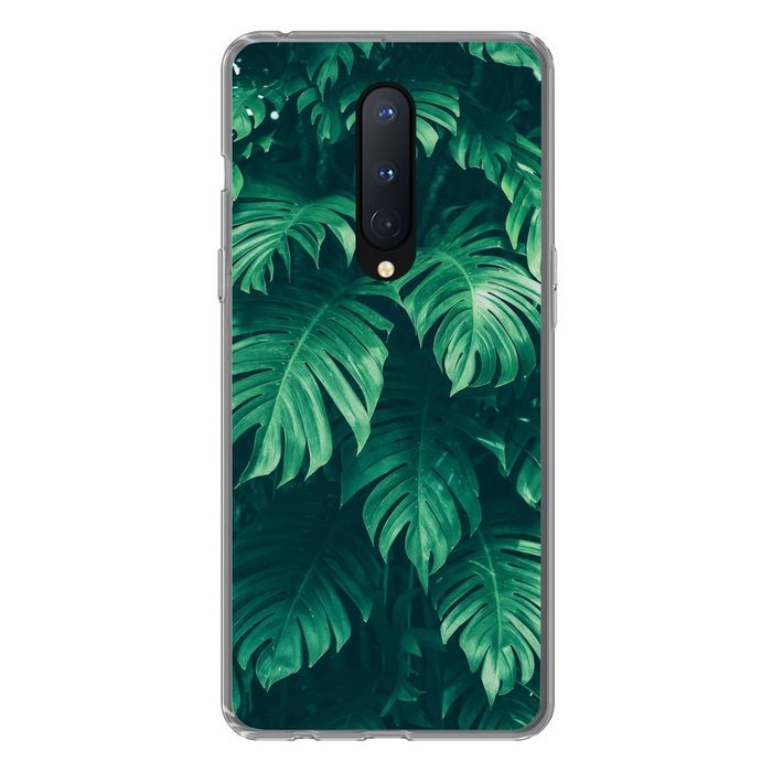 MuchoWow Handyhülle Monstera - Blätter - Pflanzen - Dschungel - Natur Phone Case Handyhülle OnePlus 8 Silikon Schutzhülle