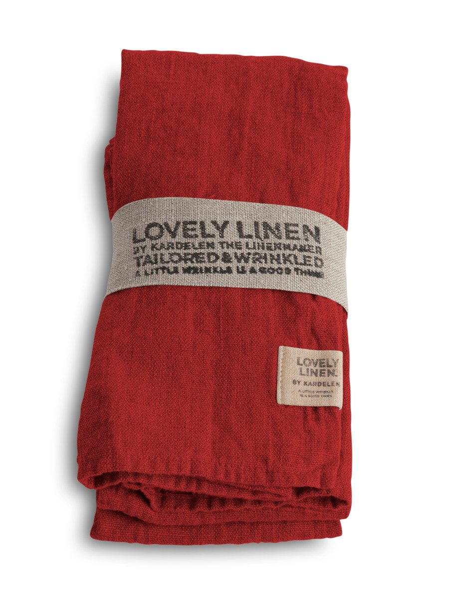 Lovely Linen Stoffserviette Linen Lovely Serviette Leinen real red (1 Stück)