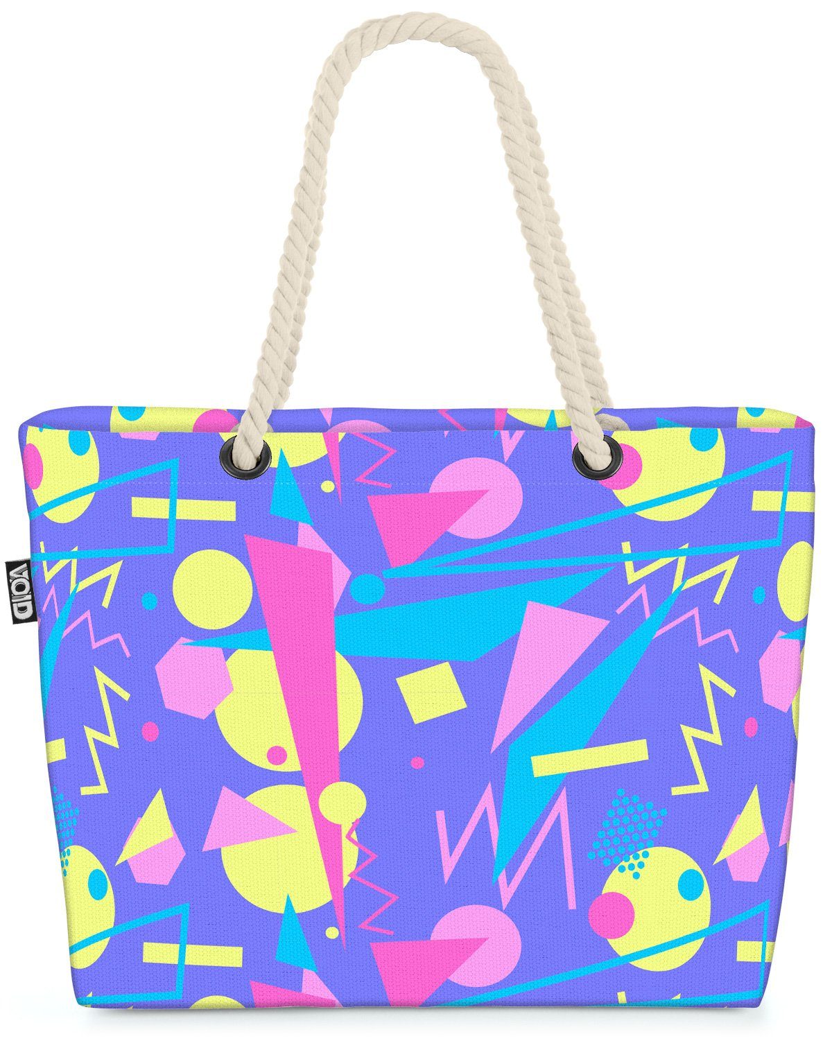 VOID Strandtasche (1-tlg), Pop Art Muster Lila Retro hipster kunst punkte kreise kinder kinderzi | Strandtaschen