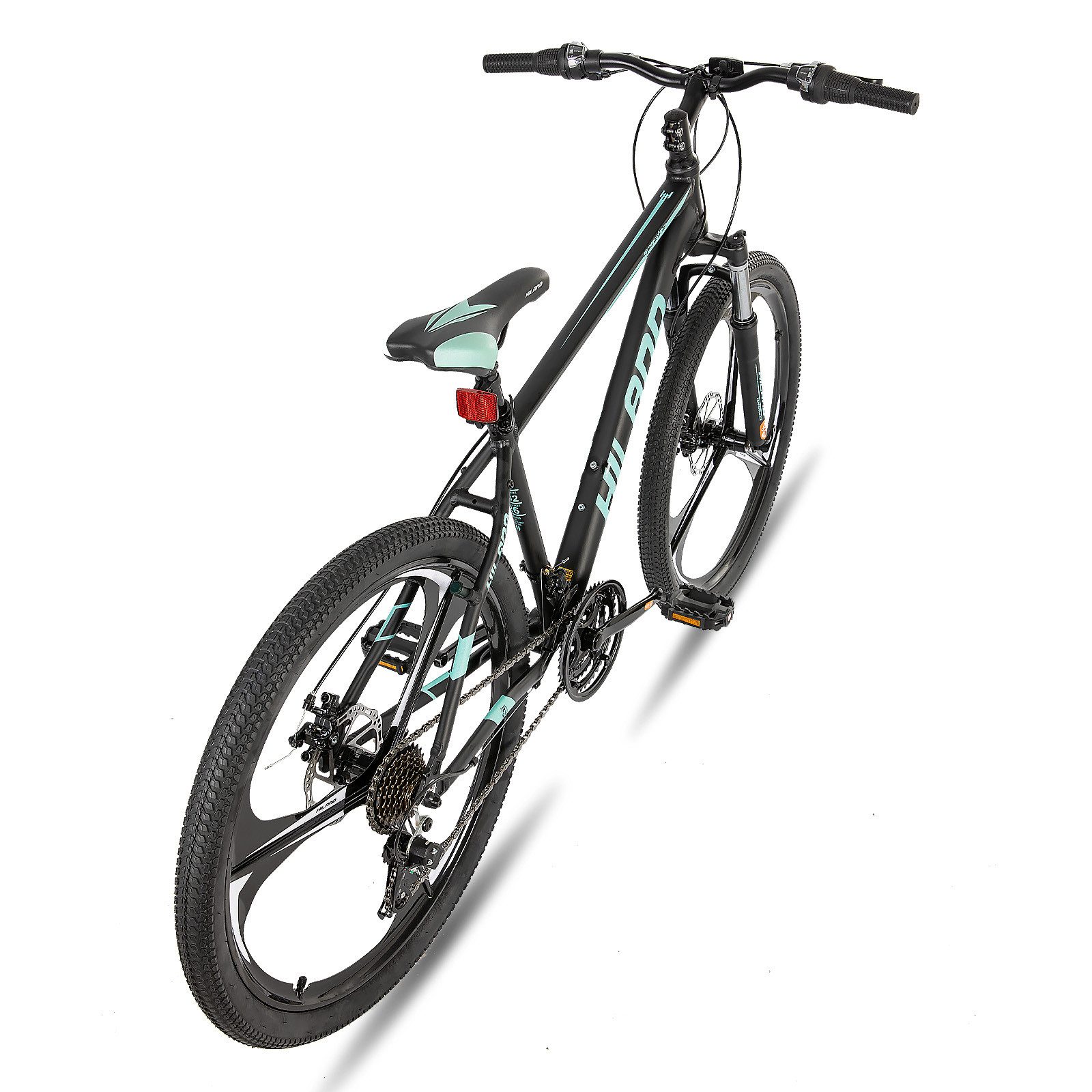 HILAND Mountainbike 26 Zoll Mountainbike MTB für Jugendliche Fahrrad Herren Damen Jungen, mit Aluminiumrahmen Scheibenbremse Federgabel 3 Speichenräder