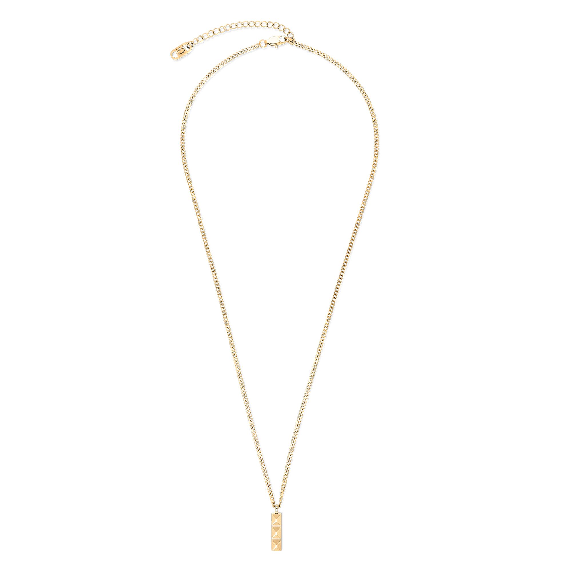 COEUR DE LION Kette mit Anhänger Schmuck Edelstahl Halskette Spikes Trio Bar Würfelkette
