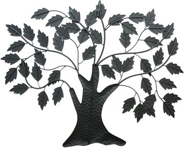 Dekoleidenschaft Wanddekoobjekt "Baum" aus Metall in braun, 72x58 cm, Wandschmuck, Wandbild, Wanddeko (1 St), 3D Metalldeko, Wandhänger, Bild, plastisch