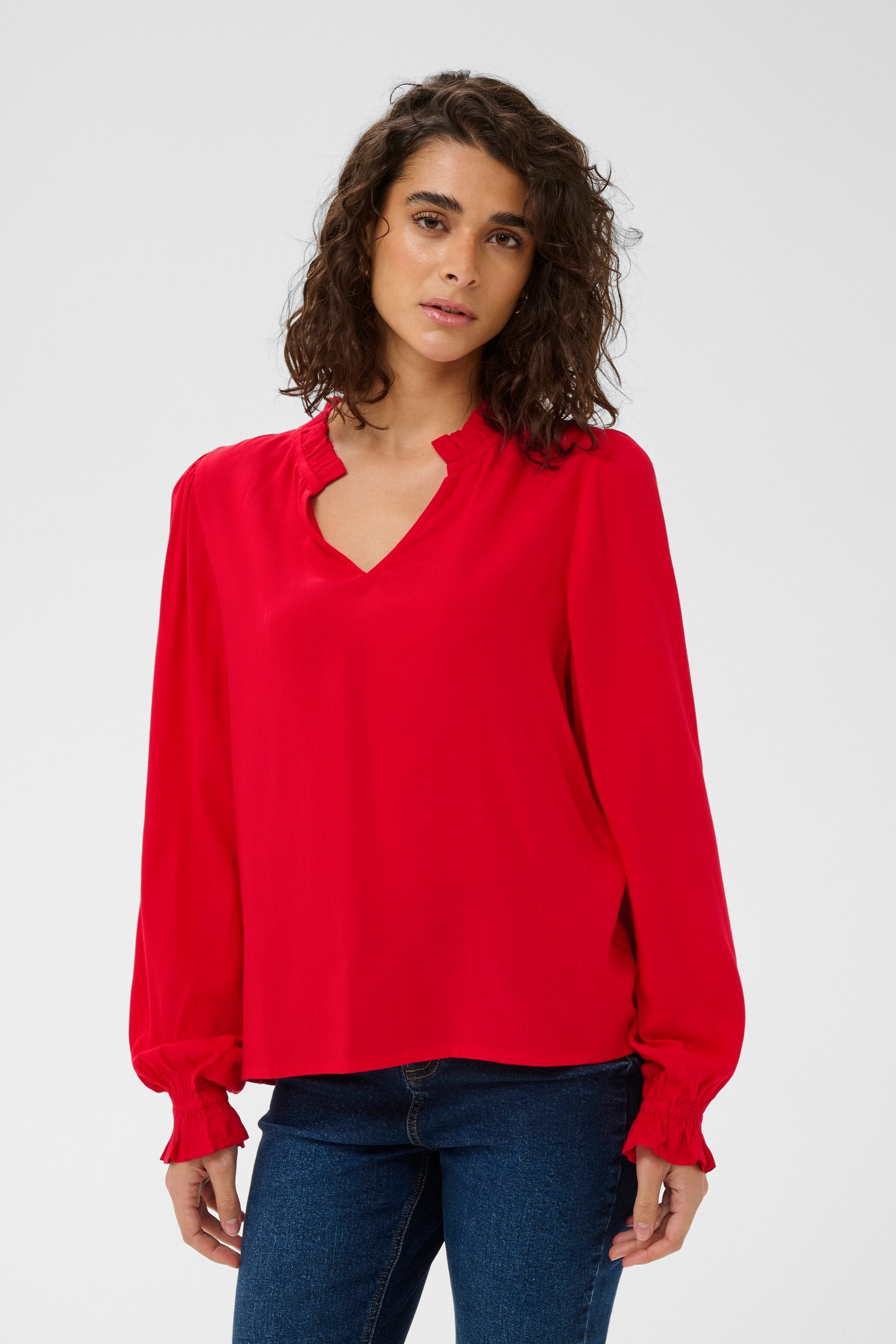 KAFFE Langarmbluse Langarm-Bluse KAelly