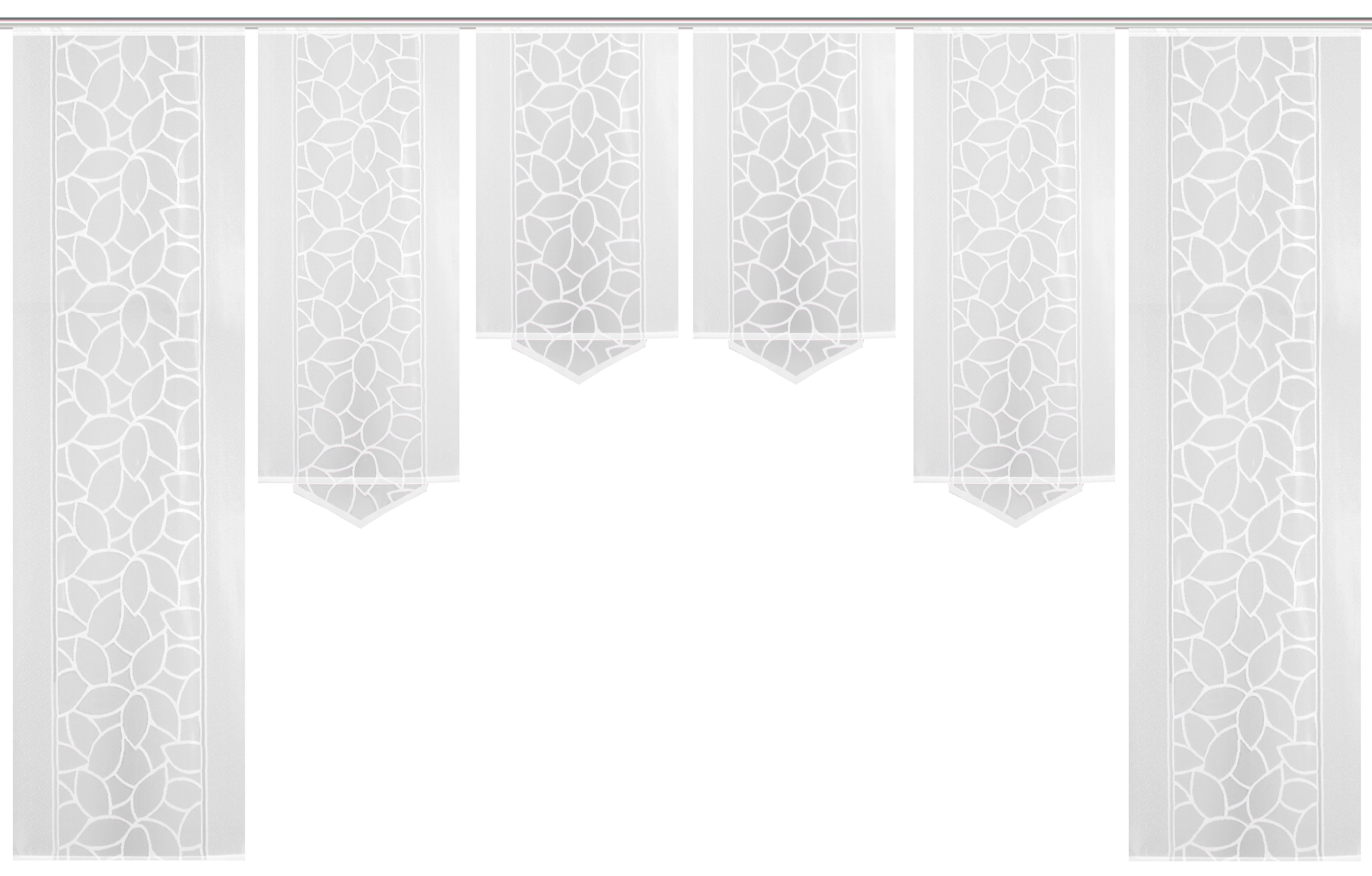 HOME WOHNIDEEN Schiebegardine JENNA (6 St), Klettband, halbtransparent, Sch günstig online kaufen