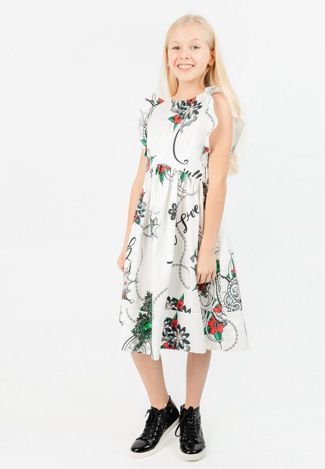 Gulliver A-Linien-Kleid mit modischem Muster, Ärmelloses A-Linienkleid mit  luftigem Schnitt