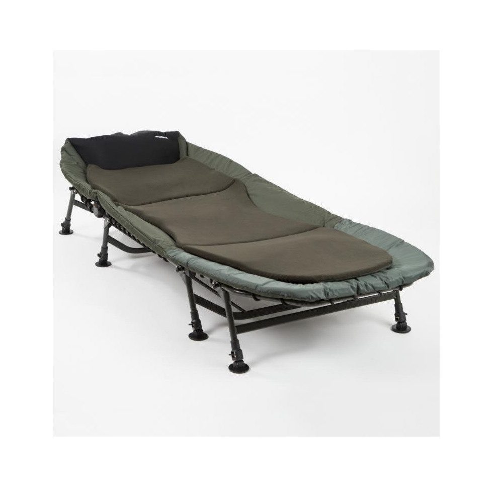 AngelSpezi® Angelliege Angelspezi 8-Bein Luxus Karpfenliege Bedchair Anglerliege Liege