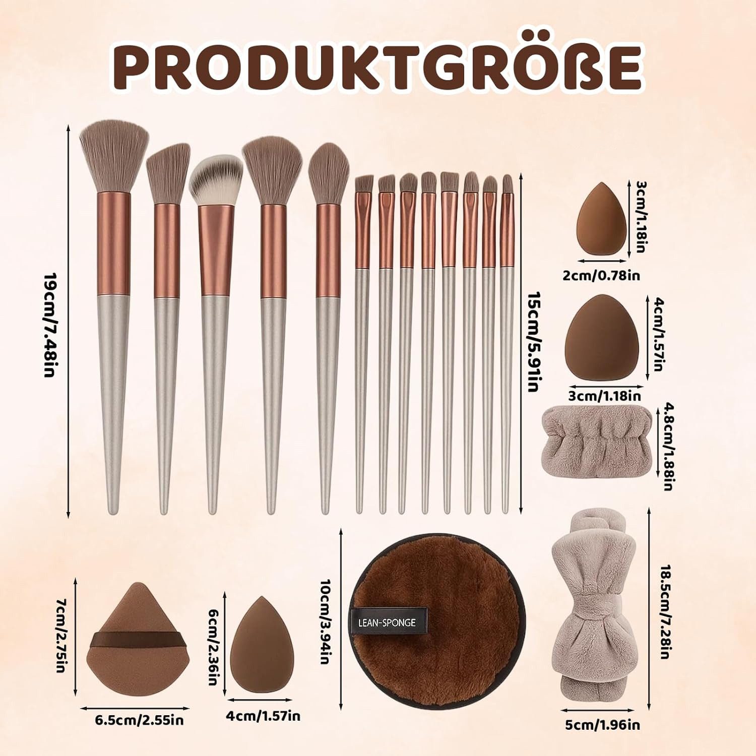 Vornix Kosmetikpinsel-Set Makeup Pinselset 40-teilig, Schminkpinsel Set Make Up Pinsel, mit Tasche, Professionelles Makeup Brush Set für präzise Anwendung
