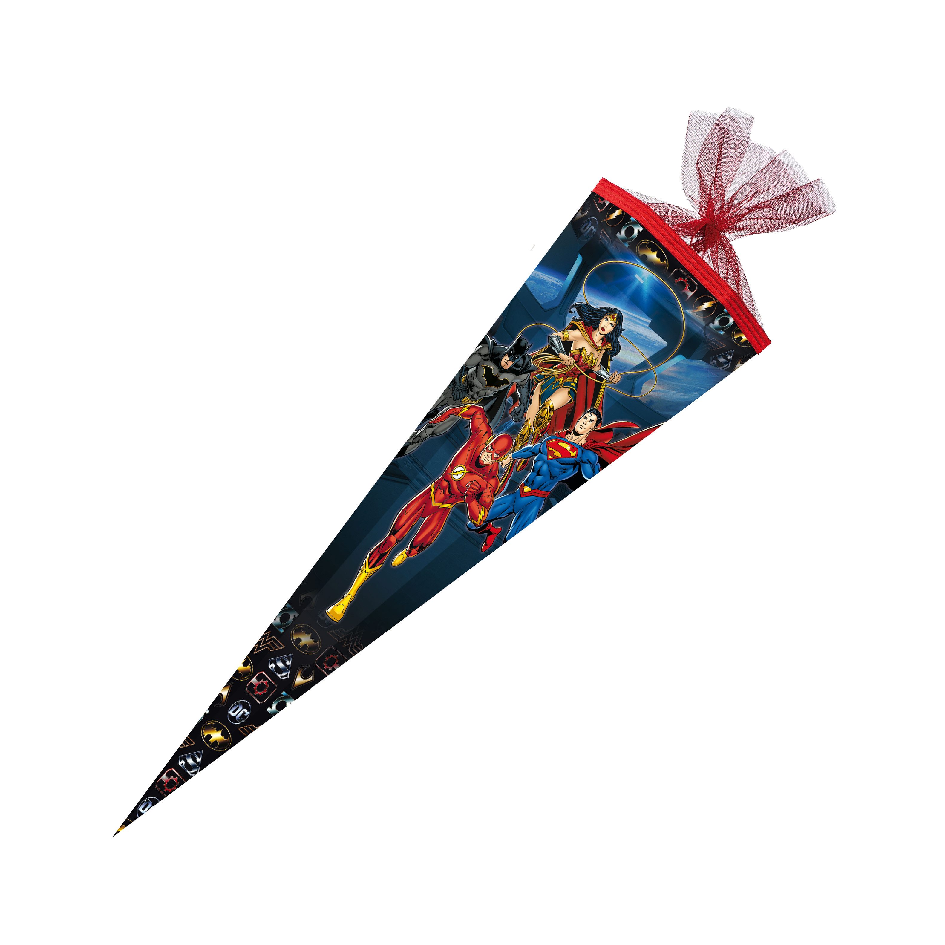 Schultüte Schultüte / Zuckertüte / 85cm / eckig / "Justice League"