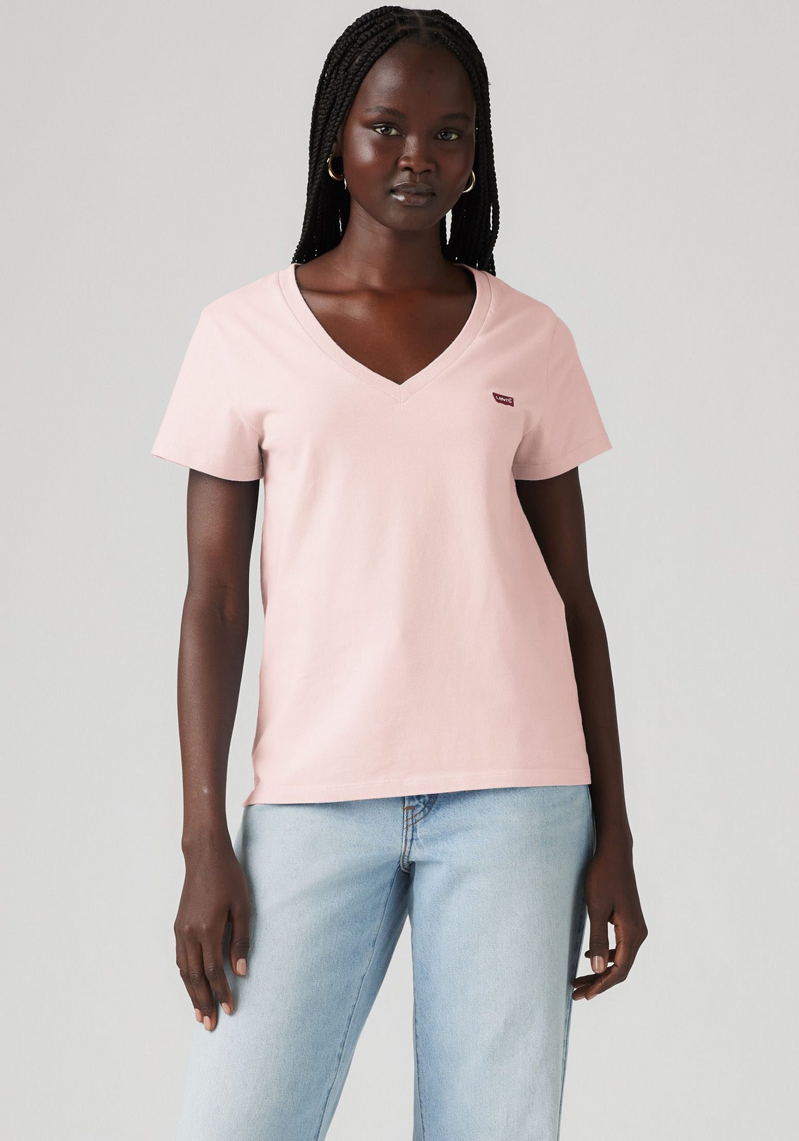 Levi's® V-Shirt Perfect Tee mit kleinem Batwing- Logo günstig online kaufen